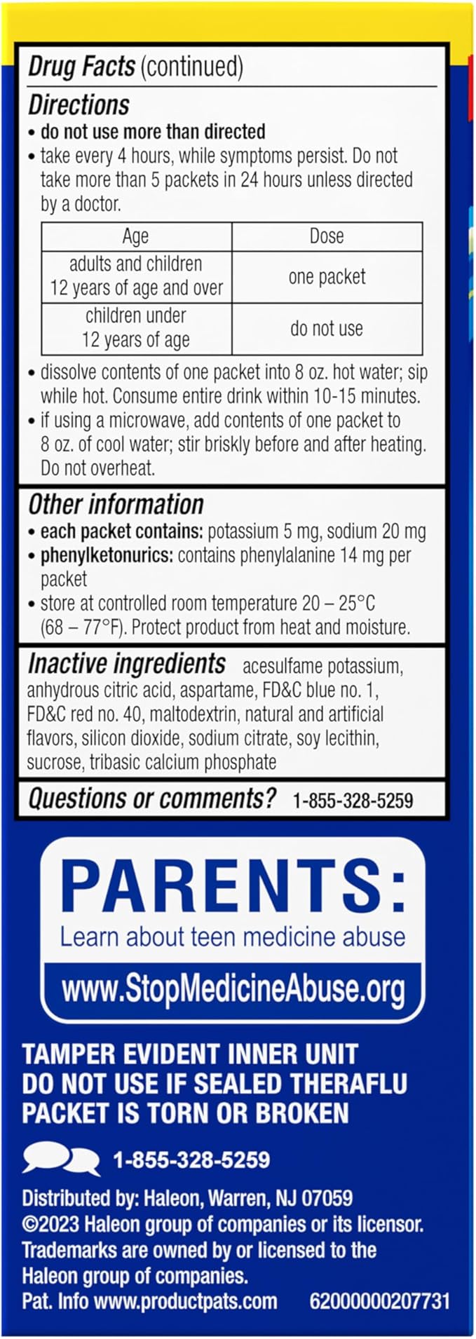Theraflu Combo Daytime and Nighttime Severe Cold Relief Honey Lemon Flavor Powder and Daytime Severe Cold Relief Berry Burst Flavor Powder 6 Daytime + 6 Nighttime and 6 Berry Burst Powder Packets