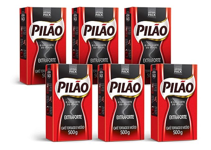 Cafe Pilao Extraforte Extra Strong Coffee 500gr 6 Pack