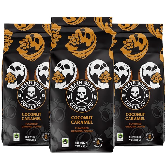 Death Wish Coffee Coconut Caramel Ground Coffee (27 Ounces)