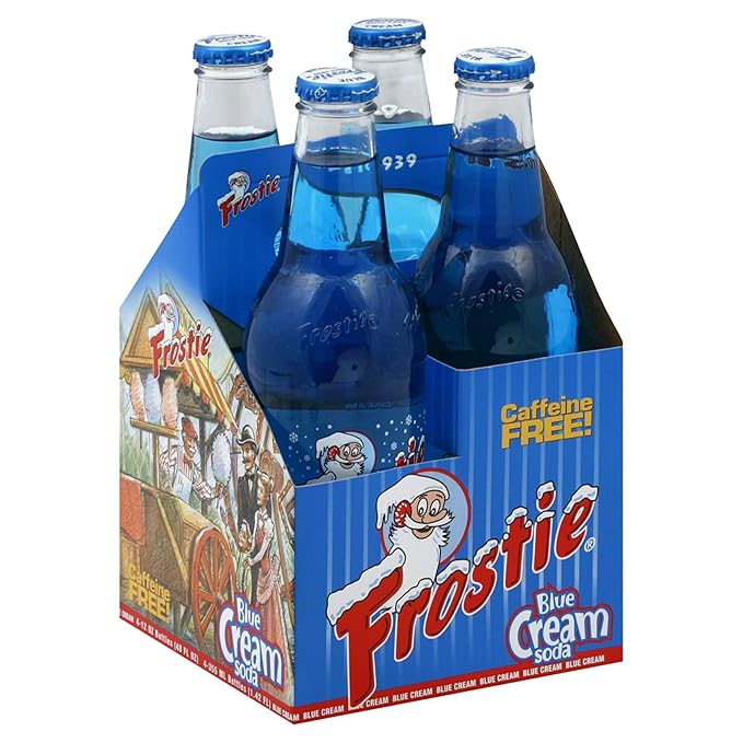 Frostie Blue Cream Soda 12 oz (Pack of 4)