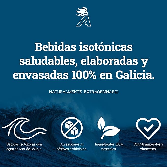 Artio Orange Sports Drink Isotonic made with 10% - 12 Pack - Seawater and 78 Bioavailable Minerals that Provide Optimal Hydration Drinks