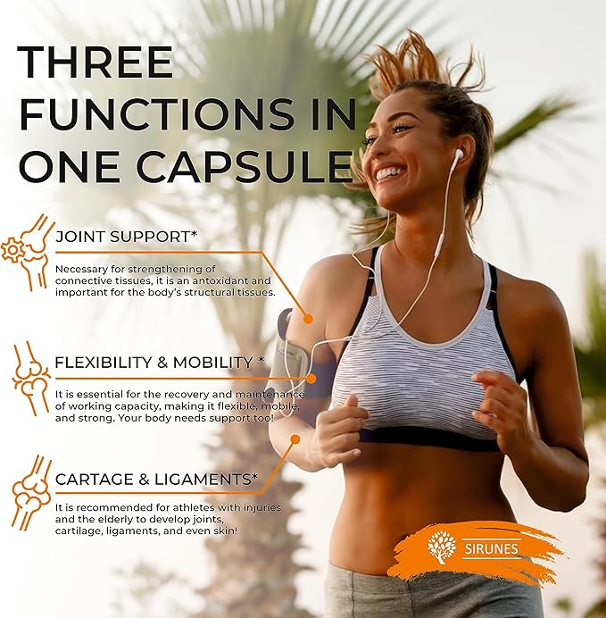 SIRUNES Fish Collagen Peptides Capsules – 100 Capsules | Fish Collagen Peptides | Supports Hair Skin Nails Joints &amp Bones | Gluten-Free Non-GMO | Made in USA