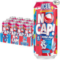 NO CAP! Next Gen Soda Pop Strawberry Lemonade with Electrolytes for Hydration Zero Sugar Zero Calories Caffeine-Free Soda Vegan &amp Gluten-Free 16 oz Cans (12-Pack)