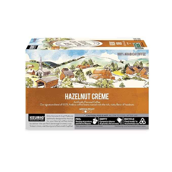 New England Coffee Hazelnut Crème Medium Roast Single Serve Pods 10ct Box (Pack of 2)