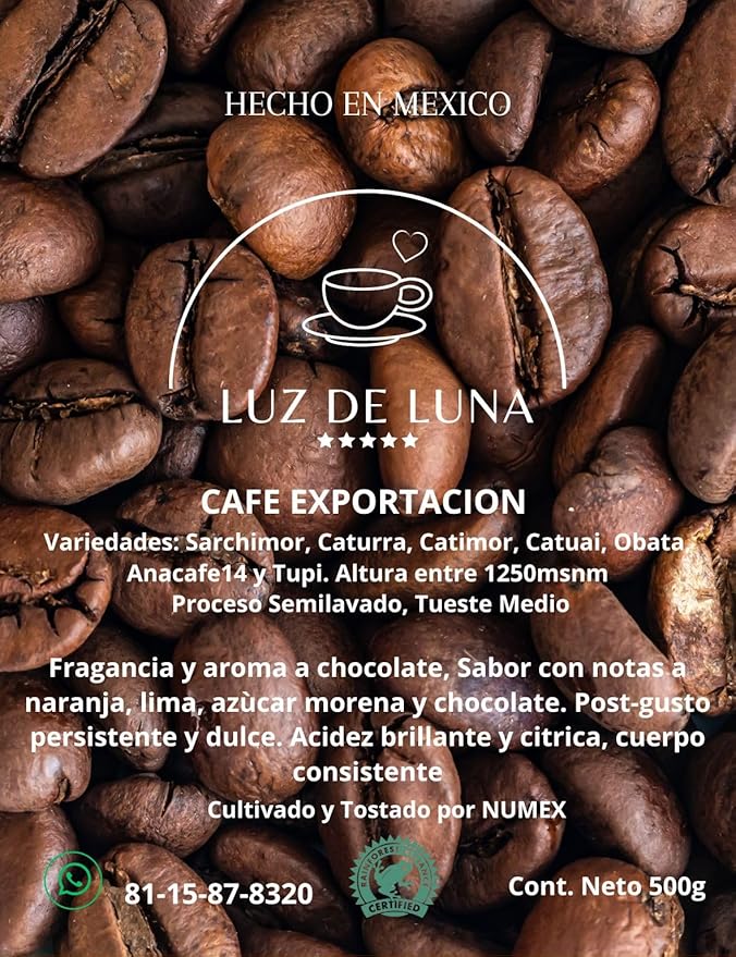 LUZ DE LUNA Ground Mexican Coffee 500g