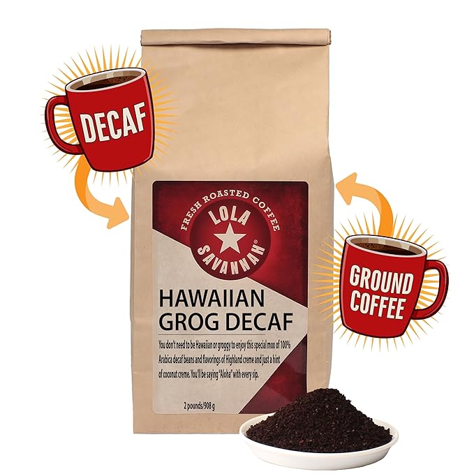 Lola Savannah Hawaiian Grog Ground Decaf Coffee 2lb