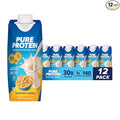 Pure Protein Complete Protein Shake Frosted Cereal 30g High Protein Drink Less than 1g Sugar 4g Fiber Ready to Drink Non GMO On-the-Go Shakes 11oz Bottles 12 Pack