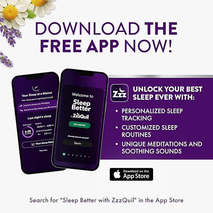 ZzzQuil Pure Zzzs Complete Sleep Melatonin 10mg L-Theanine GABA with Ashwagandha and Magnesium Melatonin Sleep Aid 60 Count