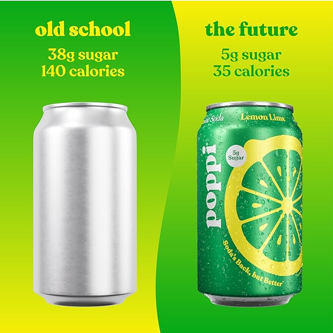 Poppi Sparkling Prebiotic Soda Beverage with Apple Cider Vinegar Seltzer Water and Fruit Juice The Classics Variety Pack 12 Fl Oz Pack of 12 Packaging May Vary