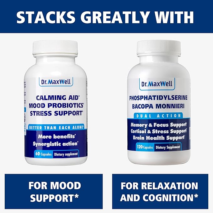 Serotonin and Dopamine Supplements Better Than Dopamine or Serotonin Support Only. Helps Maintain Normal Neurotransmitter Levels. Mucuna Pruriens 5-HTP 60 Capsules Women Men