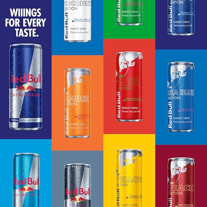Red Bull Energy Drink Sugar Free | 12 Fl Oz | Pack of 12