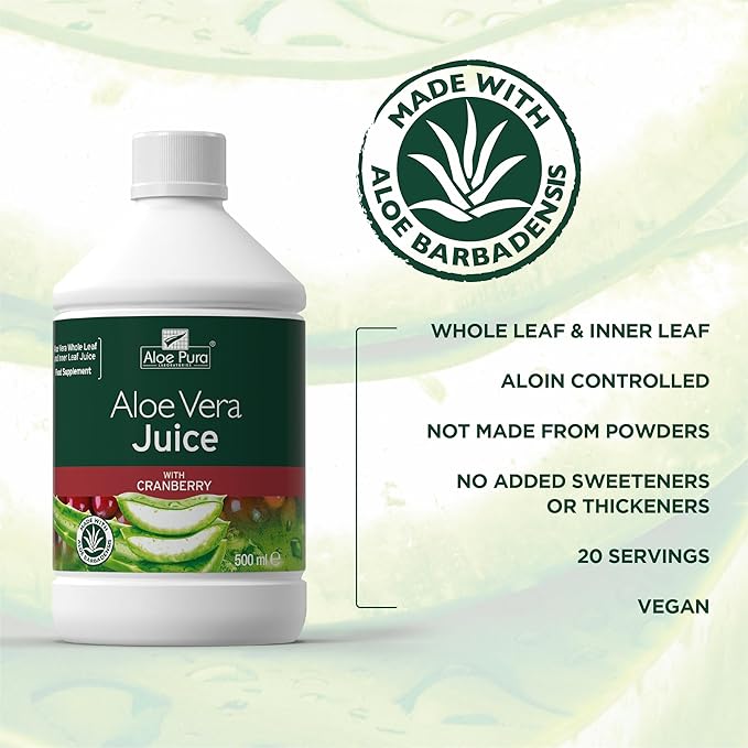 Aloe Pura Cranberry Aloe Vera Juice 500 ML