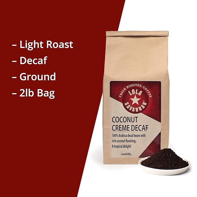 Lola Savannah Coconut Crème Ground Decaf Coffee 2lb