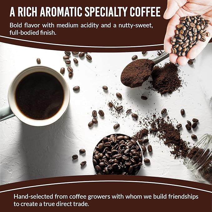 Aroma Ridge Whole Beans Coffee Freshly Roasted (Brazil Santos Decaf)