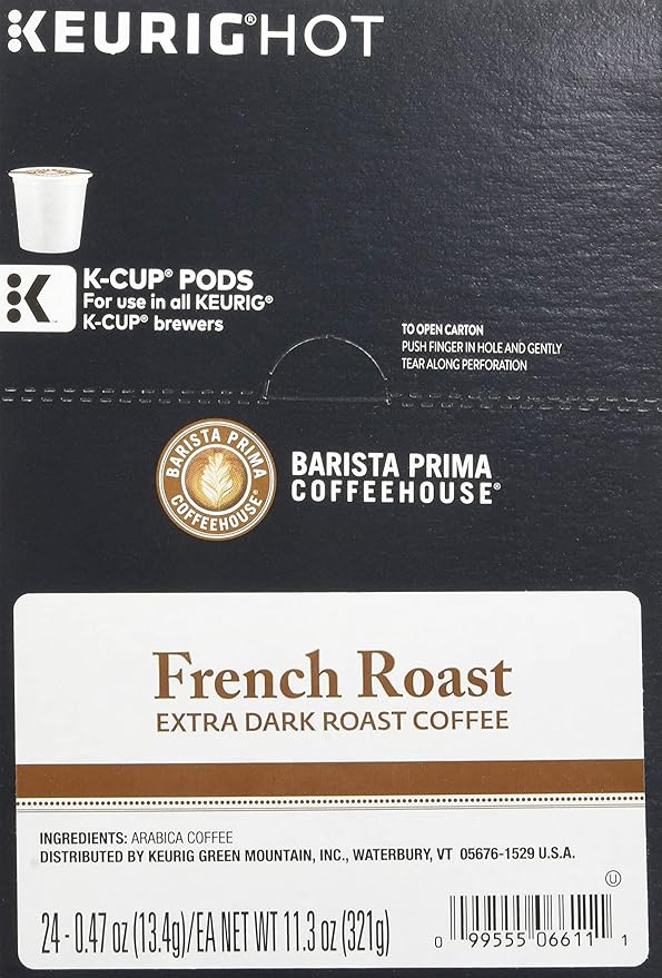 Barista Prima Coffeehouse Dark Roast Extra Bold K-Cup for Keurig Brewers French Roast Coffee96 Count