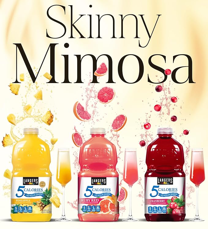 Langers 5 Juice Cocktail Cranberry 64 Fl Oz (Pack of 8)