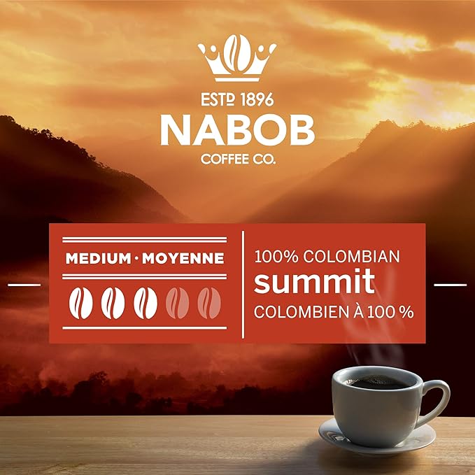 Nabob Summit 100% Colombian Ground Coffee 300g/10.6 oz. (Pack of 6) {Imported from Canada}