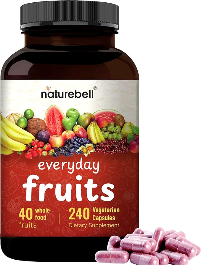 Fruit and Veggies Supplement – 480 Total Vegetarian Capsules | Balance of Natural 40 Whole Fruits &amp Veggies Blend | Fresh Superfood Formula with Vitamins and Minerals – Non-GMO