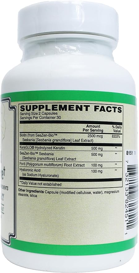 Advanced Beauty Care Hair Skin and Nails Supplement Gluten Free Non-GMO Capsules (60 Caps)
