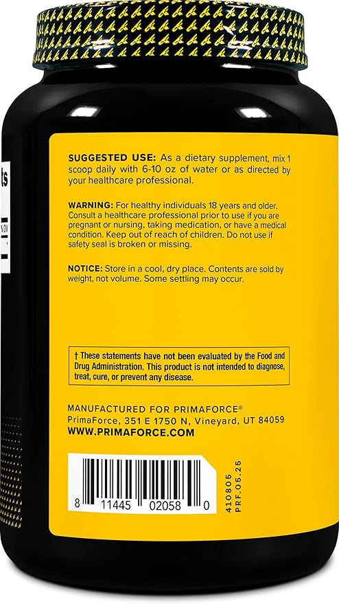 Primaforce L-Leucine Pure Powder 1 KG (2.2lbs) - Non-GMO Gluten Free 200 Servings