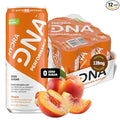 HYDRADNA- Clean Performance Drink Zero Sugar | For Natural Fuel Alertness Boost Stamina120 mg Organic Caffeine Natural Flavors Zero Sucralose Clean Ingredients (12 Pack) (12 Pack Peach)
