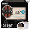 Tully's Coffee French Roast Single-Serve Keurig K-Cup Pods Dark Roast Coffee 120-Count (5 Boxes of 24 Pods)
