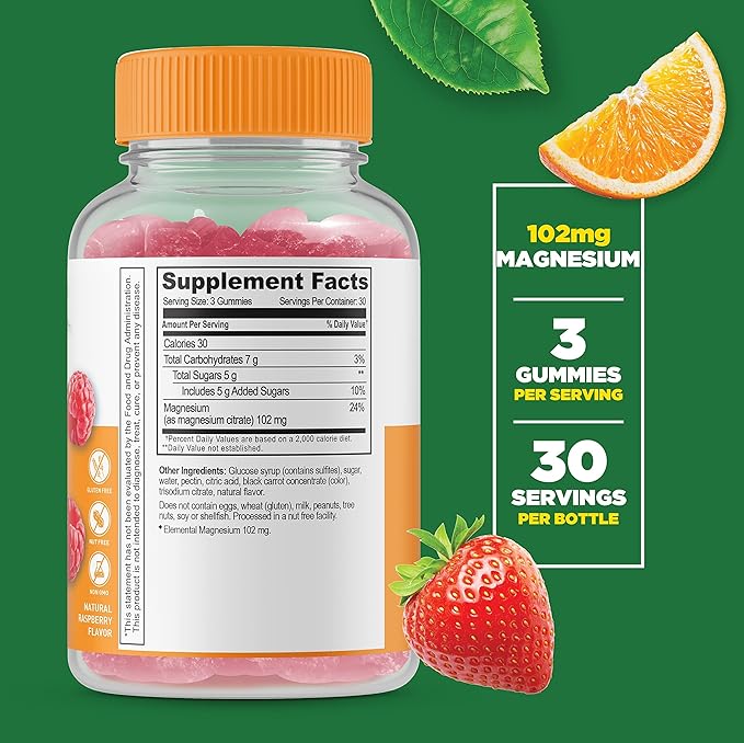 Lifeable Collagen &amp Vitamin C + Magnesium Gummies Bundle - Great Tasting Vitamin Supplement Gluten Free GMO Free Chewable Gummy