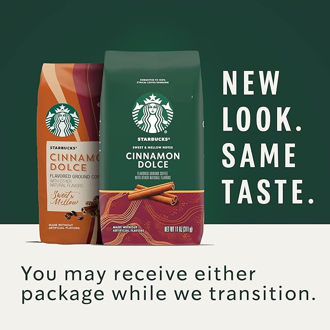 Starbucks Cinnamon Dolce Flavored Ground Coffee Blonde Roast Made With Arabica Beans 11-Ounce Bag (Pack of 3)