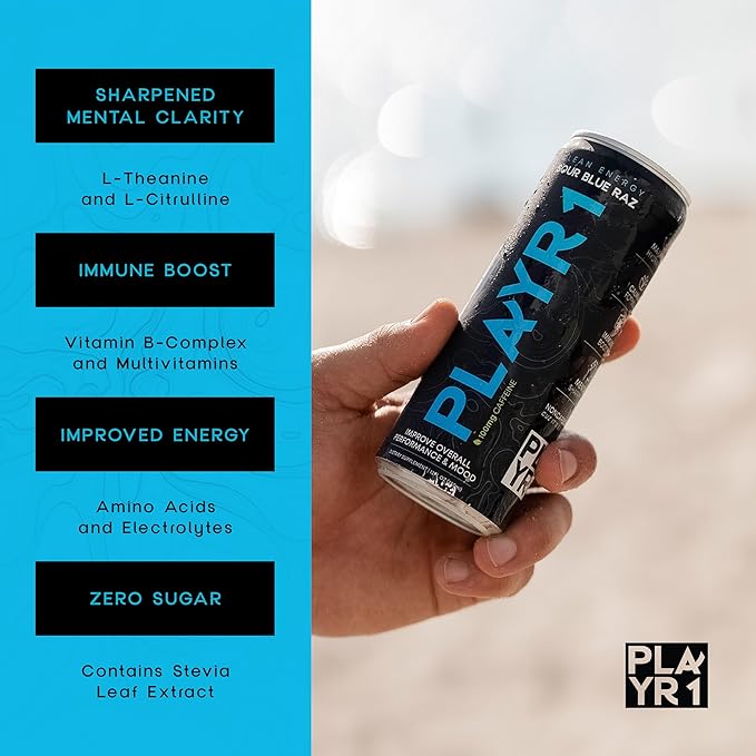 PLAYR1 Functional Beverage Caffeinated Variety 24 Pack