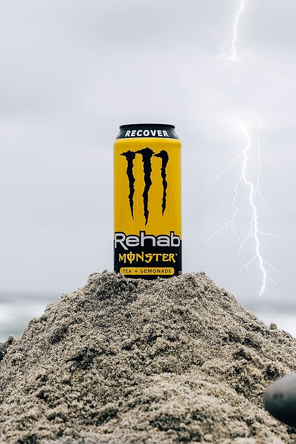 Monster Rehab Tea + Lemonade + Energy Energy Drink 15.5 Ounce | Energy Iced Tea Pack of 15