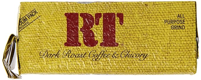 RT Dark Roast Ground Coffee &amp Chicory 13oz Brick (Pack of 4)