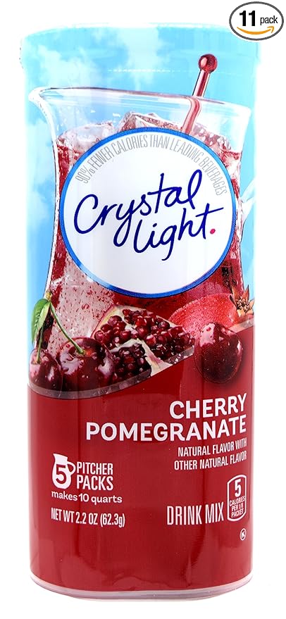 Crystal Light Cherry Pomegranate Drink Mix 10-Quart Canister (Pack Of 11)