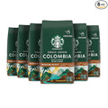 Starbucks Ground Coffee Medium Roast Hot or Iced Coffee Single-Origin Colombia Six 12 oz Bags