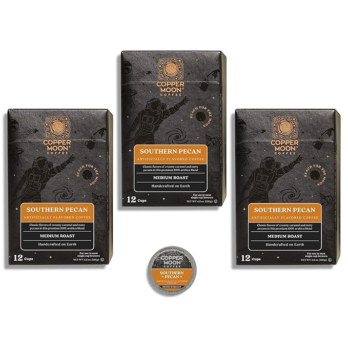 Copper Moon Single Serve Coffee Pods for Keurig K-Cup Brewers Medium Roast Southern Pecan Blend 36 Count