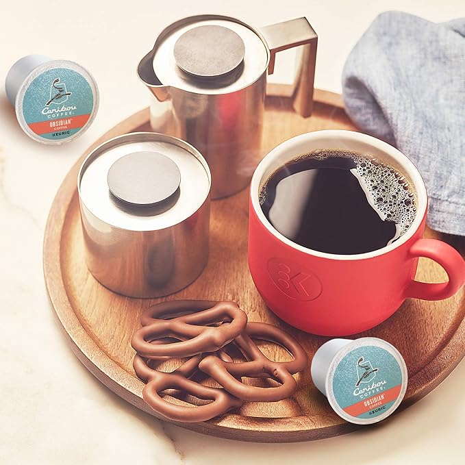Caribou Coffee Obsidian Single-Serve Keurig K-Cup Pods Medium Roast Coffee 72 Count