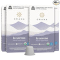 G GRANA Decaf Coffee Pods Compatible with Nespresso OriginalLine 40 Count Dark Roast Decaffeinated USDA Organic 100% Arabica Single Source Specialty Coffee Compostable Single Serve Capsules