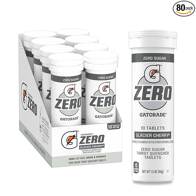Gatorade Zero Tablets Glacier Cherry 8 count (Pack of 10)