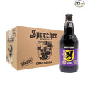Sprecher Grape Soda in 16 fl oz Glass Bottles (12 Pack) Fire Brewed Craft Soda with Real Honey Bold Juicy Grape Flavor Naturally Flavored Gourmet Soft Drink