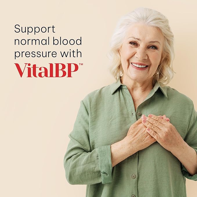 Vital BP - Support for Normal Blood Pressure - Supports Blood Flow &amp Arteries - with CoQ10 L-Citrulline and K2 &amp D3-60 Capsules