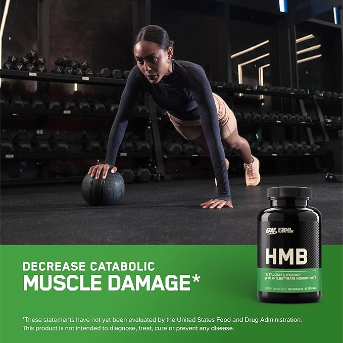 Optimum Nutrition HMB 1000 Caps 1g of Calcium beta-Hydroxy beta-methylbutyrate per Capsule 90 Capsules 30 Servings (Pack of 2)