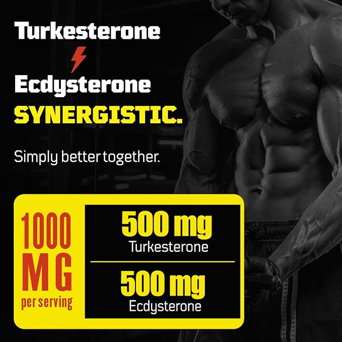 Turkesterone + Ecdysterone | Anabolic Supplement (3 Months - 180 Caps) Olympic Grade Testing - ISO 17025 Certification |1000mg - 98%-95% Purity with Lab Synthesized Cyclodextrin | Beta Ecdisterona