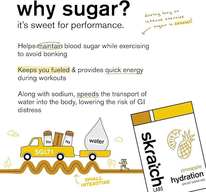 Skratch Labs Hydration Sports Drink Mix – Real‑Fruit Electrolyte Powder for Fast Hydration &amp Endurance | Pineapple | 20 Servings | Vegan Non‑GMO Clean Ingredients