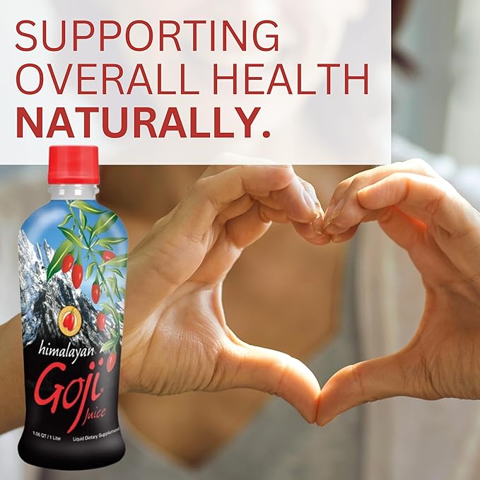 Youngevity Himalayan Goji Berry Juice – Premium Quality 100% Natural Goji Juice – Vitamin and Antioxidant Rich Superfruit Supplement – No Added Sugar Flavours Additives (1 Liter) (Pack of 2)