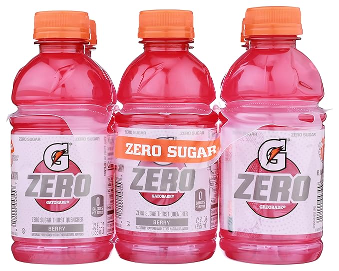 Gatorade Zero Sugar Berry Thirst Quencher Beverage 12 Fl Oz 6 Count
