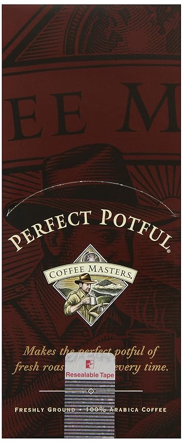 Coffee Masters Perfect Potful Vanilla Nut Creme Ground Coffee 1.5-Ounce Packets (Pack of 12)