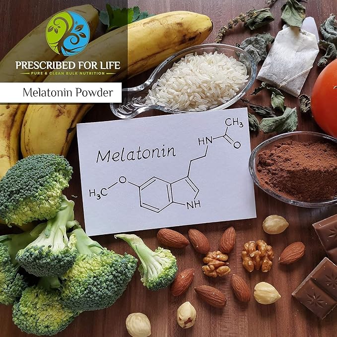 Prescribed For Life Melatonin Powder Natural Melatonin for Adults Rich in Antioxidants Gluten Free Vegan Non GMO Kosher No Fillers (1kg / 2.2lb)