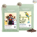 Pachamama Organic Coffee - Medium Roast Whole Bean Coffee Bundle - 2x10 oz bags - Five Sisters + Nicaragua - Farmer Owned &amp Regenerative