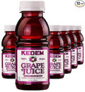 Kedem Grape Juice 8oz BPA Free Plastic Bottle (12 Pack) Made With Concord Grapes Certified Kosher