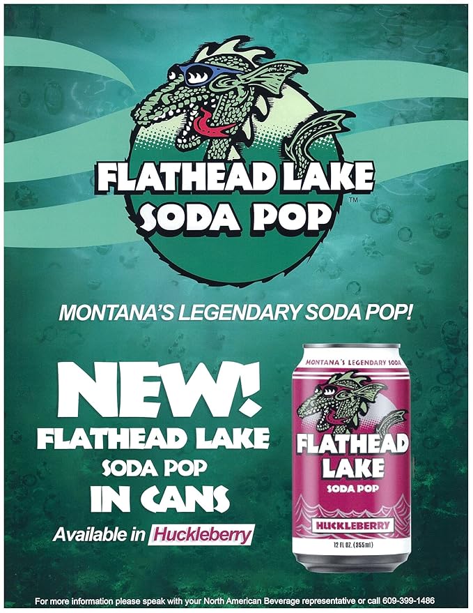 Flathead Lake Soda Pop (Huckleberry Cans) (24 Pack)
