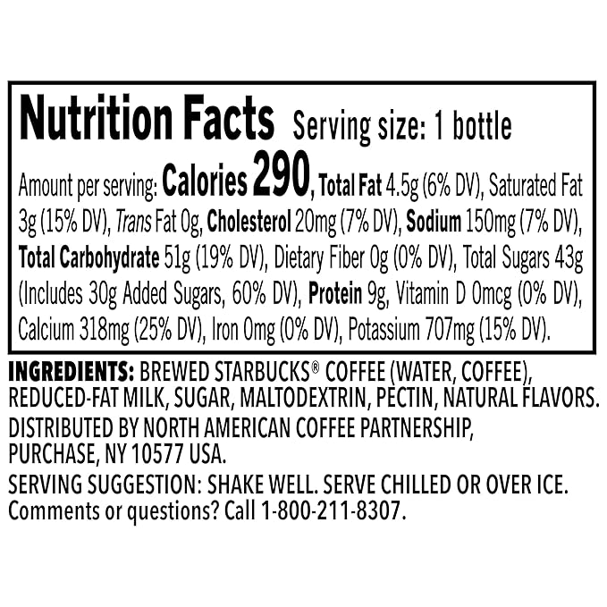 Starbucks Frappuccino Coffee Drink Vanilla 13.7 Fl Oz (Pack of 12)